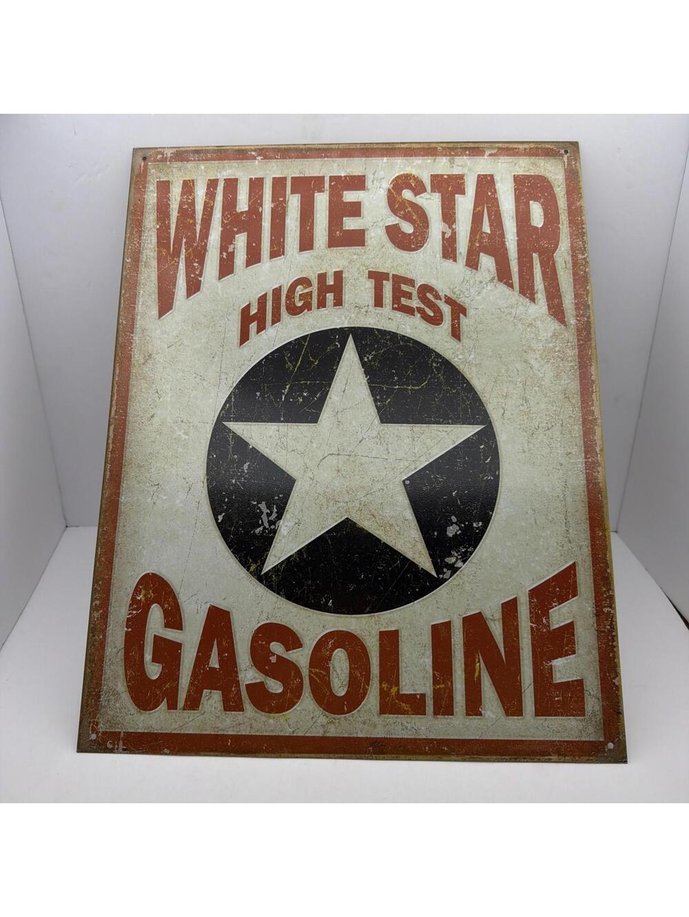 White Star Gasoline Vintage Style Metal Sign Man Cave Garage Shop Dorm
